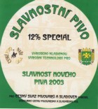 Pivní etiketa vydaná pro Slavnost nového piva 2003