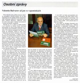 Valentin Bačvarov už jen ve vzpomínkách