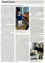 K nedožitým devadesátinám Ivo Hlaváčka