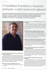S Františkem Frantíkem o odchodu do penze i o jeho budoucích plánech - Kvasný průmysl č. 1, 2019