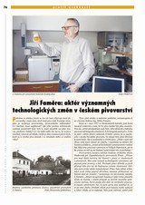 Jiří Faměra: aktér významných technologických změn v českém pivovarství